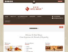 Tablet Screenshot of mayurhotel.com